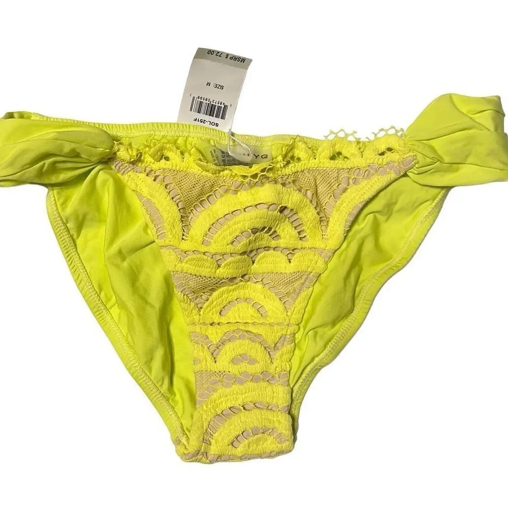 New. Pilyq lace fanned teeny bikini bottoms. Small